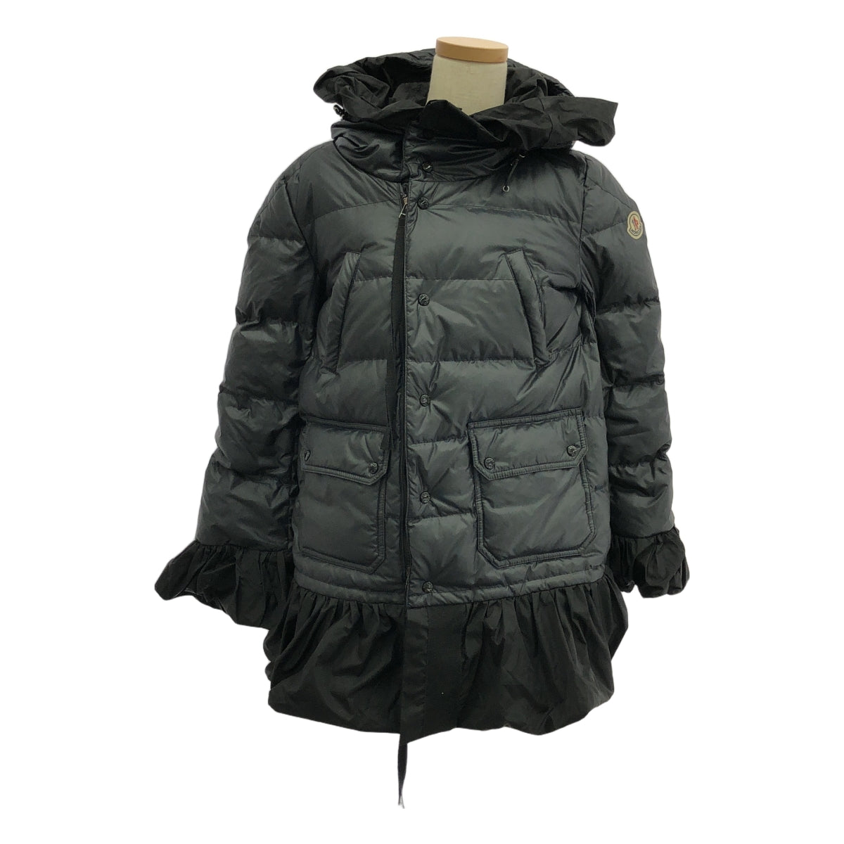 MONCLER / モンクレール | ×SACAI SERI GIUBBOTTO サカイ フリル ダウンジャケット | 00 | ネイビー / ブラック | レディース