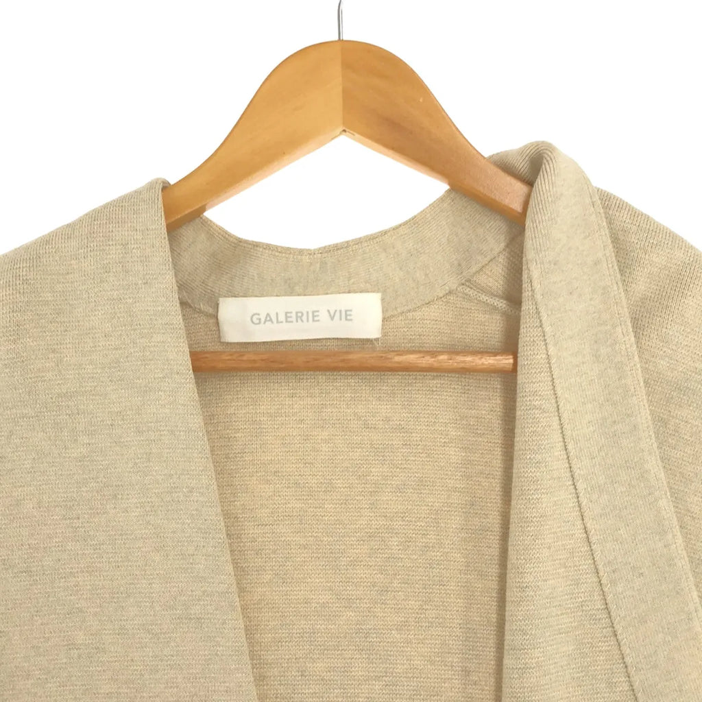 GALERIE VIE / ギャルリーヴィー | コットンシルク ノーカラーコート | 36 | ベージュ | レディース