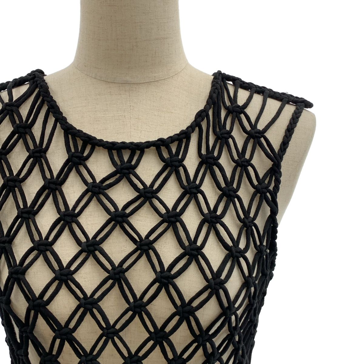 DRIES VAN NOTEN / 드리스 반 노텐 | 뜨개질 포함 프린지 로고 플레이트 베스트 풀오버 | M | 여성