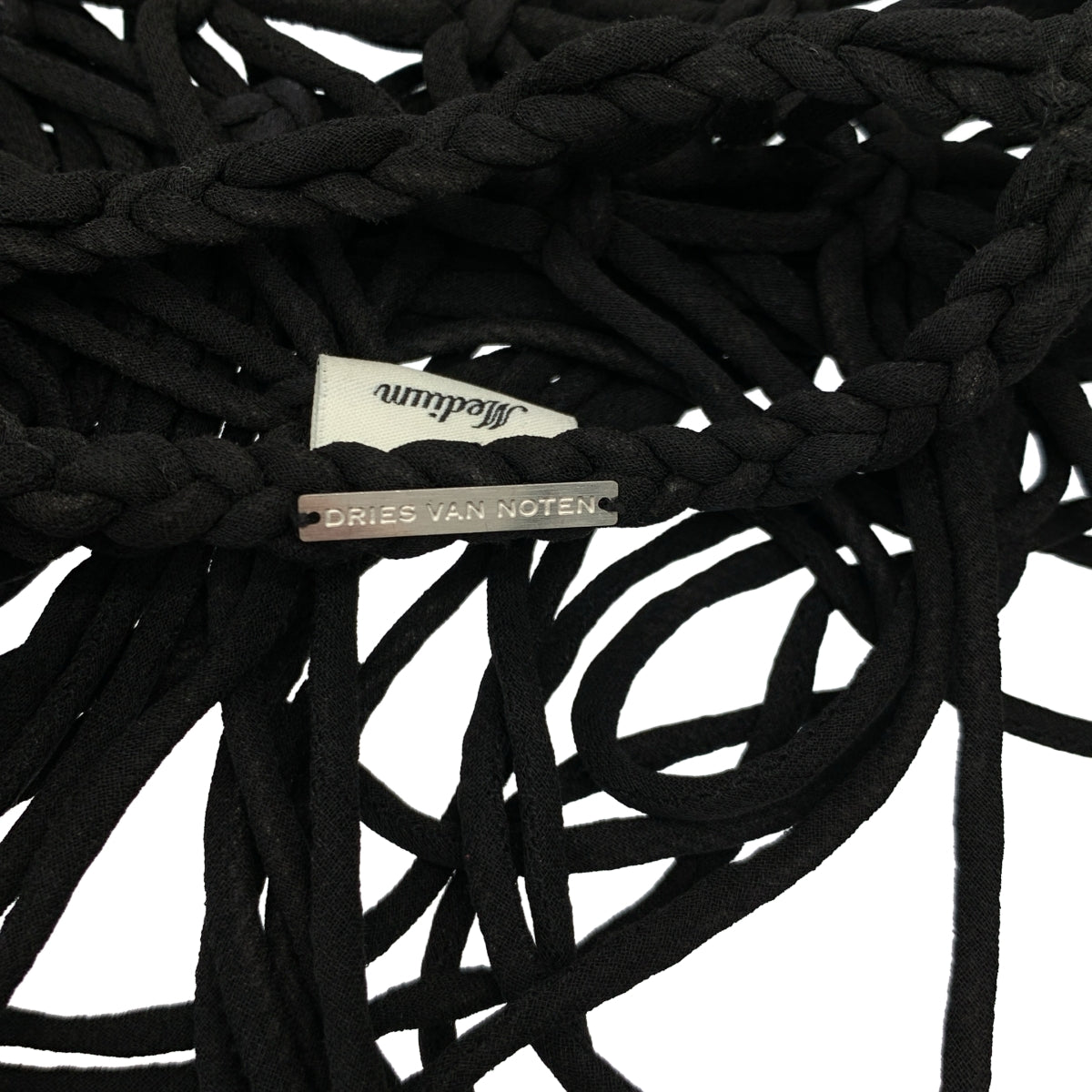 DRIES VAN NOTEN / 드리스 반 노텐 | 뜨개질 포함 프린지 로고 플레이트 베스트 풀오버 | M | 여성