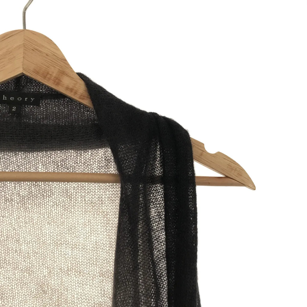 theory / セオリー | グラデーションバイカラー ウールニット ベスト | 2 | ブラック/グレー | レディース