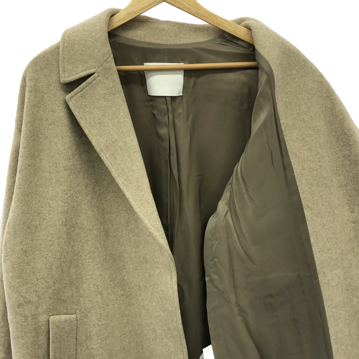 AP STUDIO | 2022AW | Wool overcoat / Fully lined | 38 | Beige | Women's