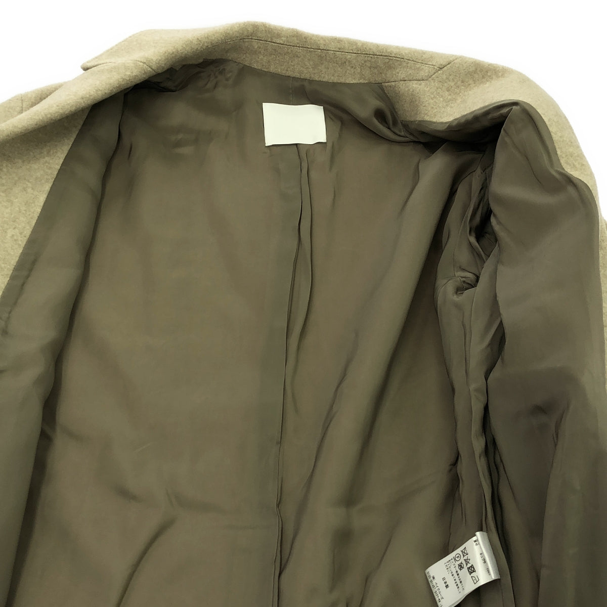 AP STUDIO / エーピーストゥディオ | 2022AW | ウールオーバーコート / 総裏地 | 38 | ベージュ | レディース