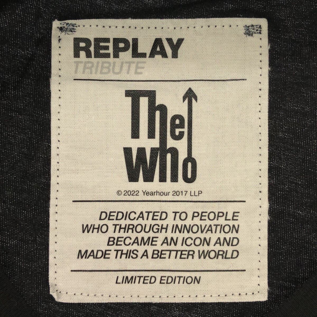 【新品】  REPLAY / リプレイ | THE WHO プリント Tシャツ | S | ブラック/ゴールド | レディース