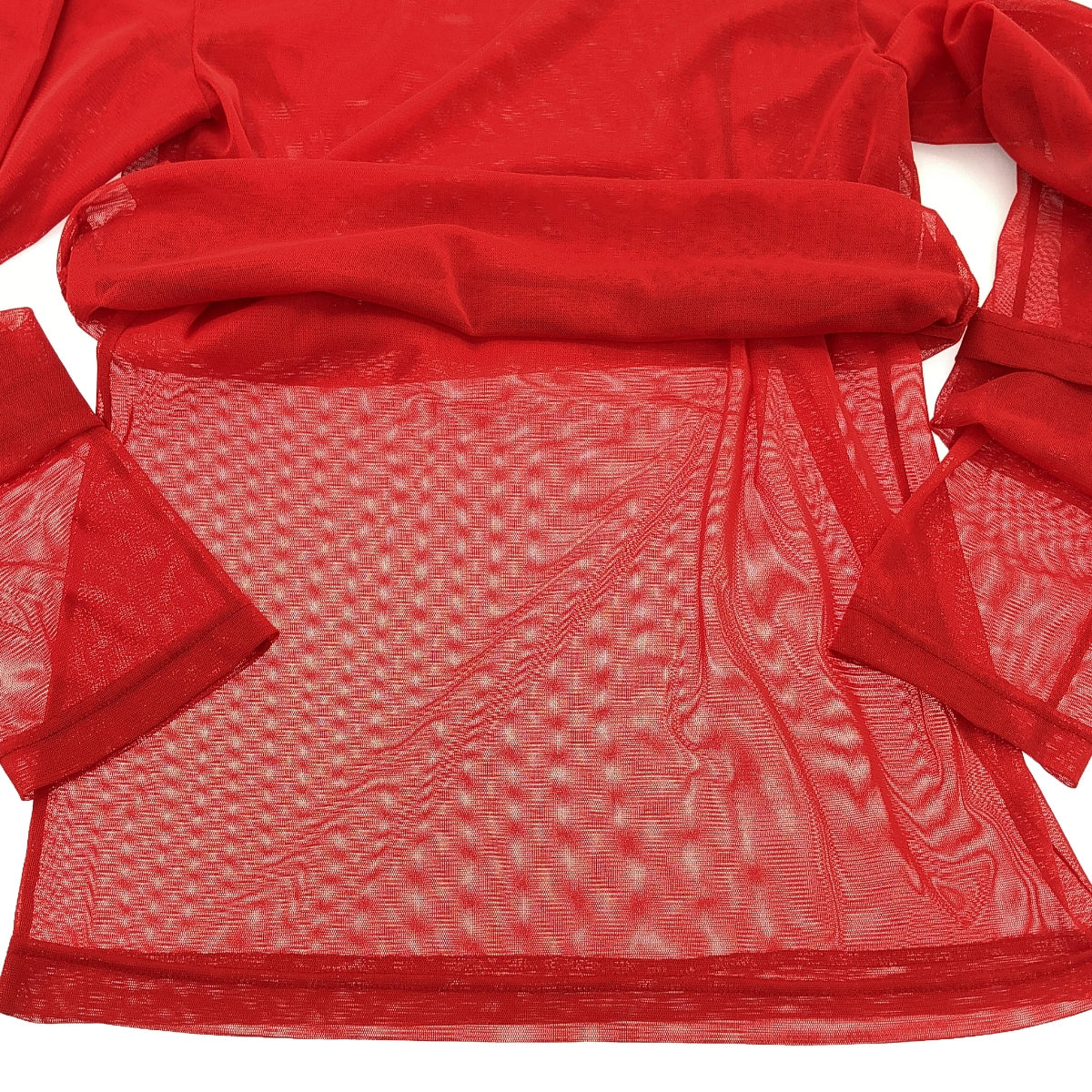 COMME des GARCONS | Sheer Layered Crew Neck Cut and Sew | S | Red | Women's