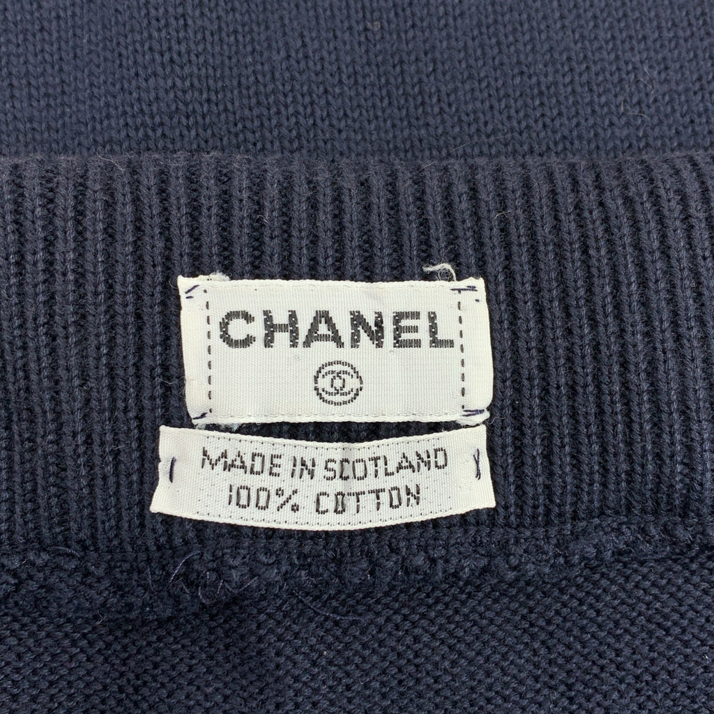 CHANEL / シャネル | コットン ニット ウエストゴム スカート |