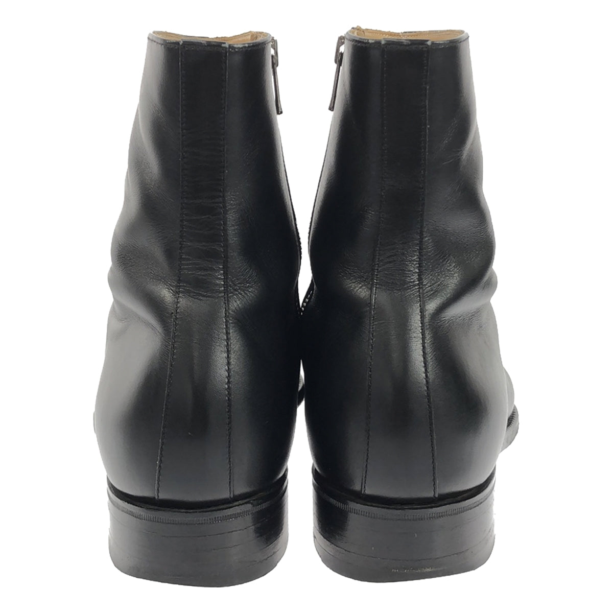 [Good condition] LEVER | S MOLTON '9 / Inside zip up ankle boots / Last: TH103 / German box calf / Leather side zip boots / Leather shoes | UK8 | black | Men's