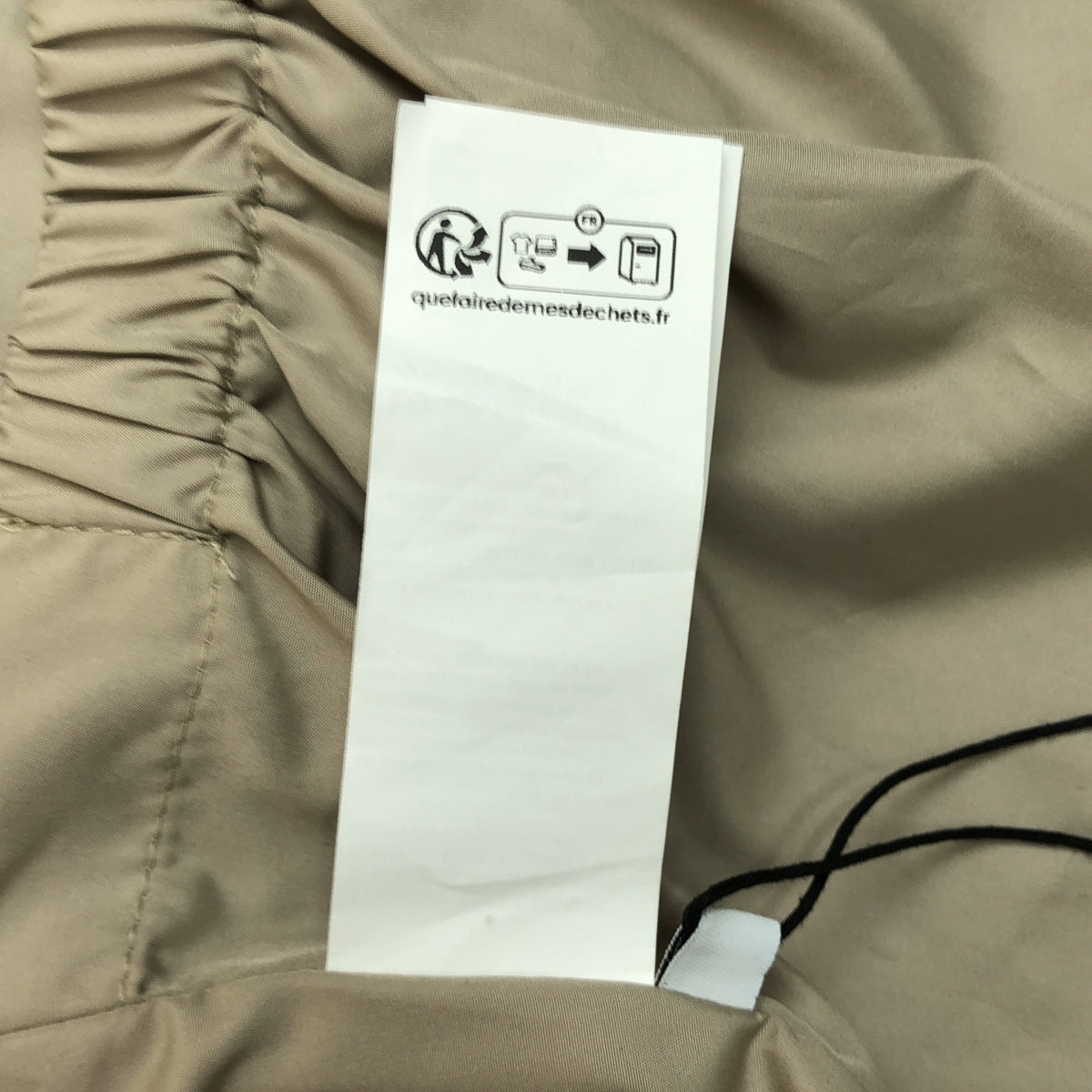 【美品】  LOEWE / ロエベ | アナグラム レザーパッチ クロップド ダウン パファージャケット / フード着脱可 | 34 | ベージュ | レディース