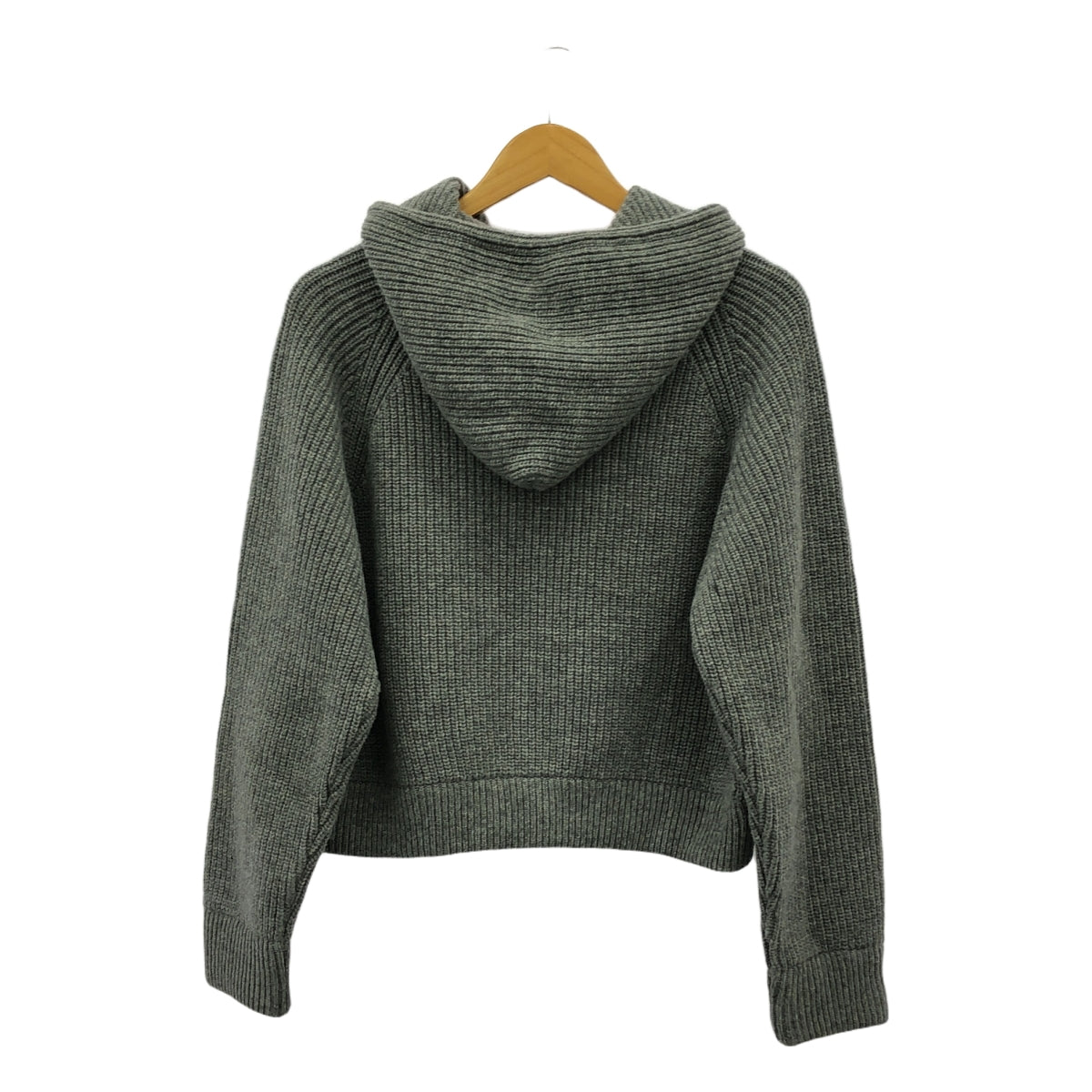 CELINE | Eddie's Ribbed Knit Logo Wool Pullover Hoodie | S | Women's