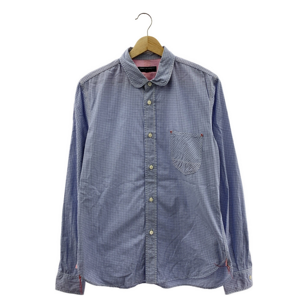 COMME des GARCONS HOMME / コムデギャルソンオム | 2014SS | コットン チェック シャツ | M | ネイビー/ホワイト | メンズ
