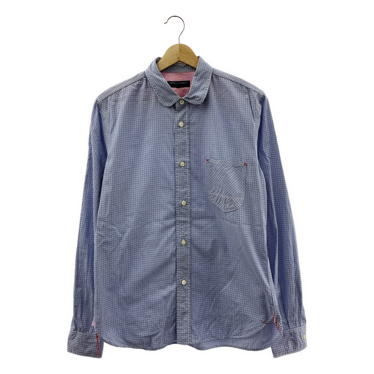 COMME des GARCONS HOMME / コムデギャルソンオム | 2014SS | コットン チェック シャツ | M | ネイビー/ホワイト | メンズ