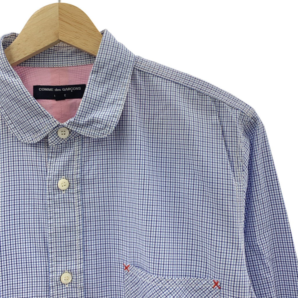 COMME des GARCONS HOMME / コムデギャルソンオム | 2014SS | コットン チェック シャツ | M | ネイビー/ホワイト | メンズ