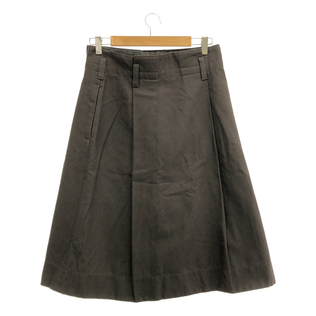 MHL. / エムエイチエルマーガレットハウエル | COTTON WOOL DRILL SKIRT ラップ スカート | 1 | ブラウン | レディース