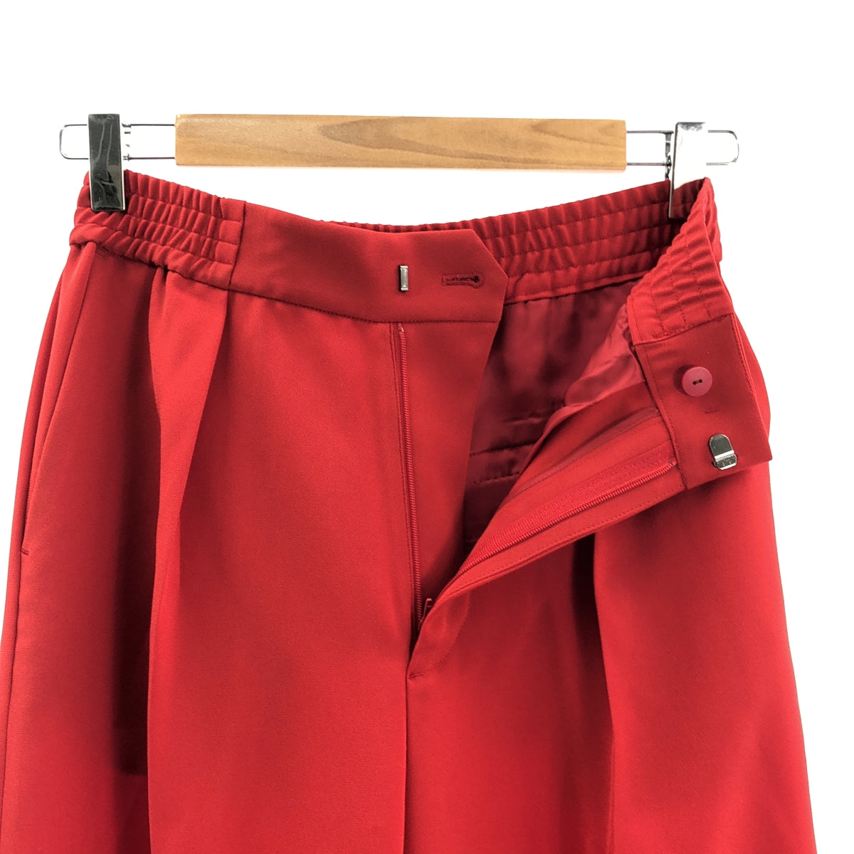 [狀況極佳] Edition / Edition Tomorrowland | 三醋酸纖維喬其紗長褲 | 36碼 | 紅色 | 女款