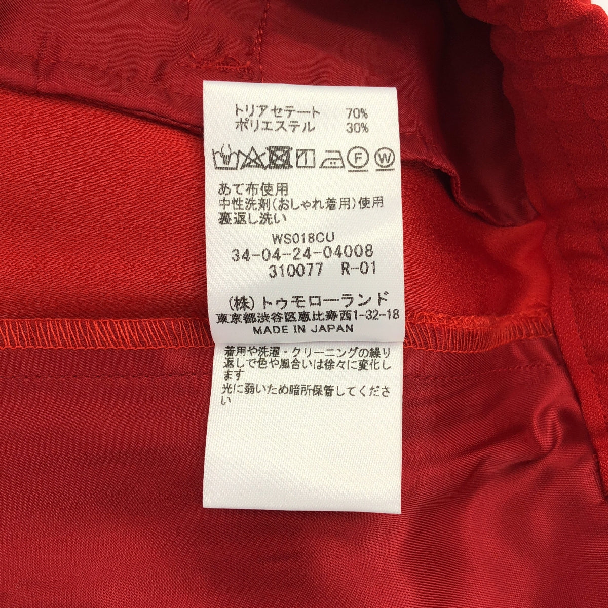 [狀況極佳] Edition / Edition Tomorrowland | 三醋酸纖維喬其紗長褲 | 36碼 | 紅色 | 女款