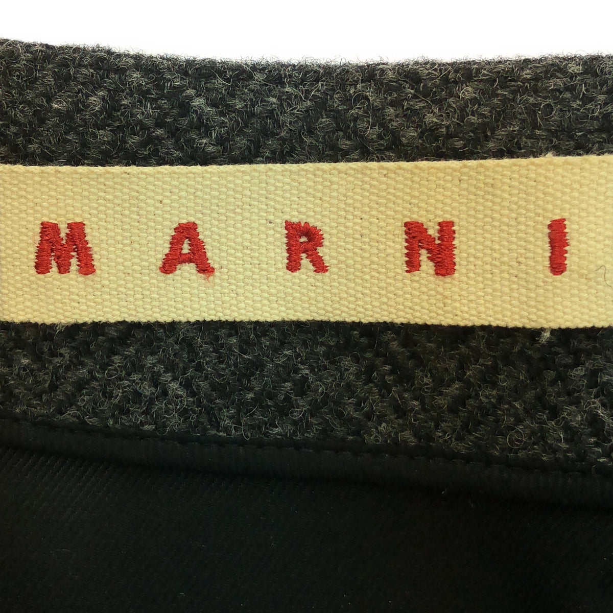 MARNI / マルニ | ウール ヘリンボーン ノーカラーコート | 38 | レディース