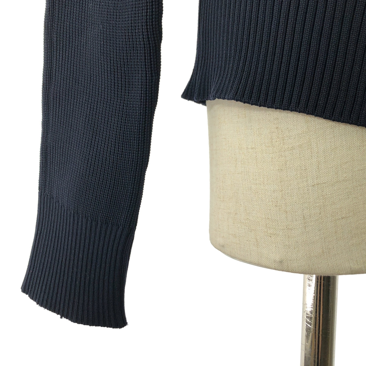 【美品】  sacai / サカイ | Knit Sweater バイカラー ニット | M | ネイビー/カーキ | レディース