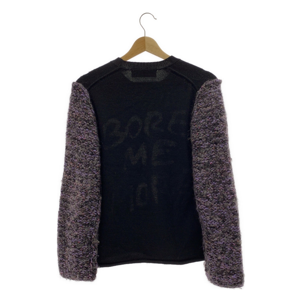 COMME des GARÇONS 針織衫 | 2013 秋冬系列 | 袖口飾有品牌標誌的圓領毛衣 | 黑/白/紫 | 女款