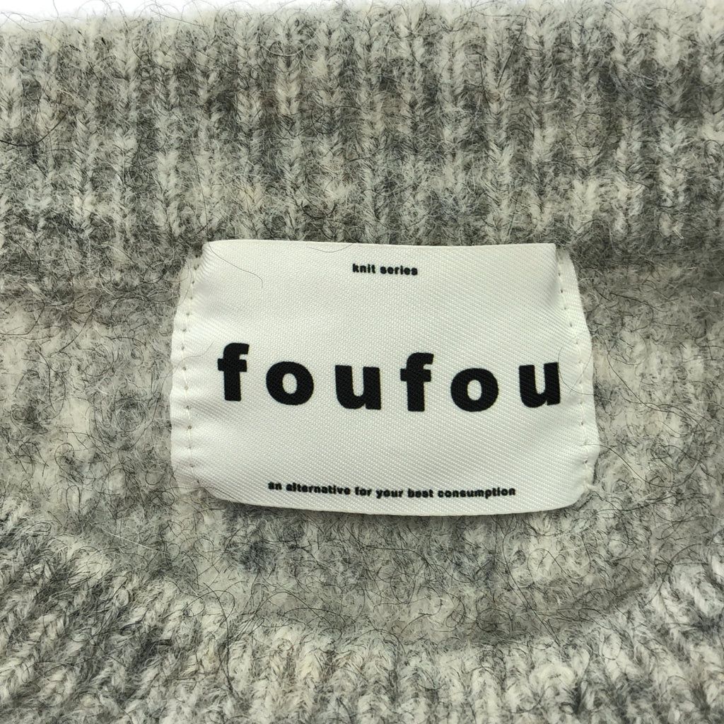 foufou / フーフー | 2023AW | MOFMOF mohair sweater ウール モヘヤ混 プルオーバー ニット | F | グレー | レディース