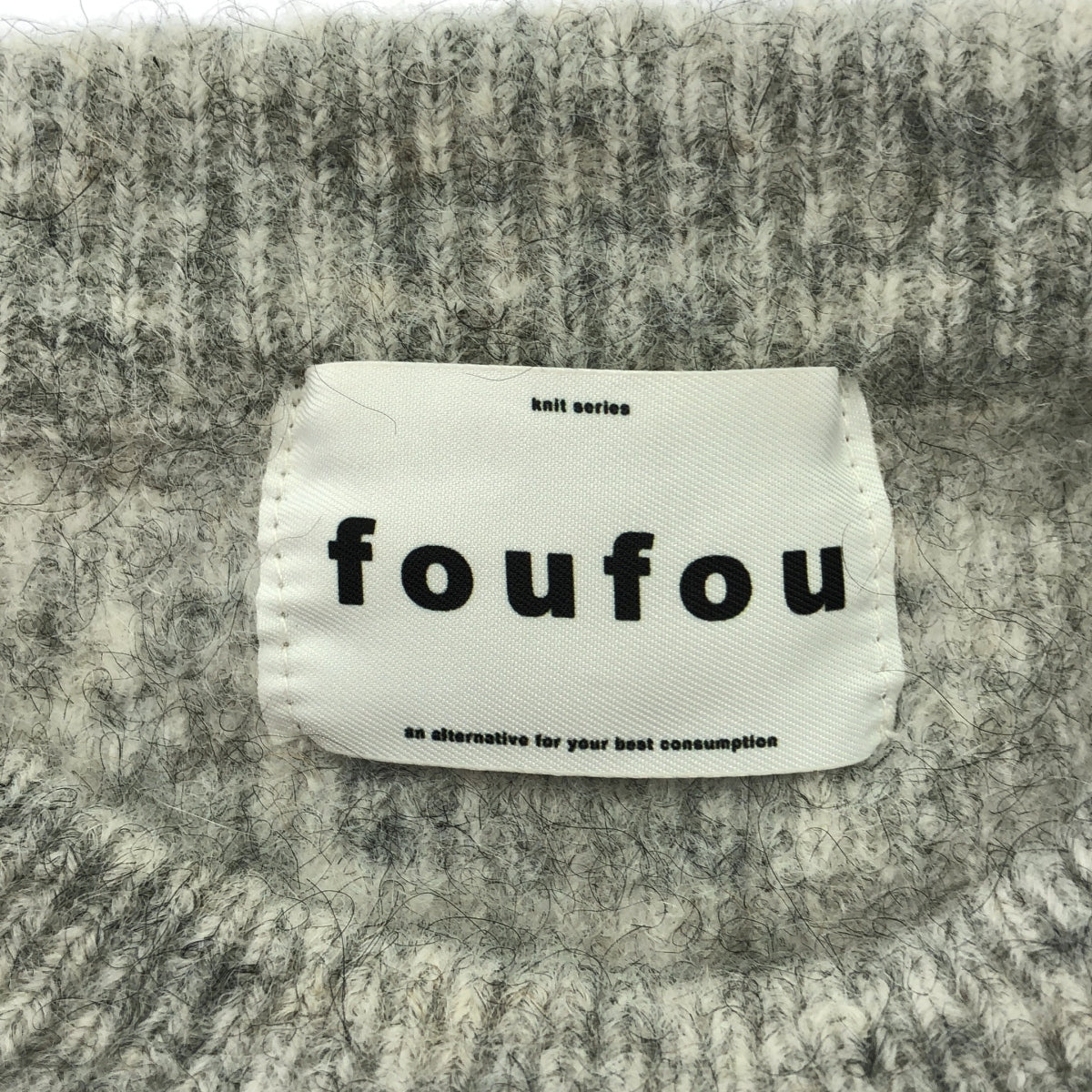 foufou / フーフー | 2023AW | MOFMOF mohair sweater ウール モヘヤ混 プルオーバー ニット | F | グレー | レディース