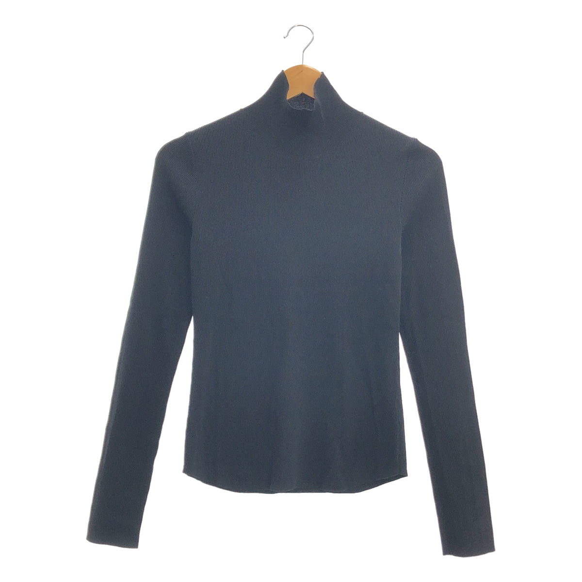 [狀況極佳] NOBLE | 2024 秋冬窄羅紋高領針織衫 | 黑色 | 女款