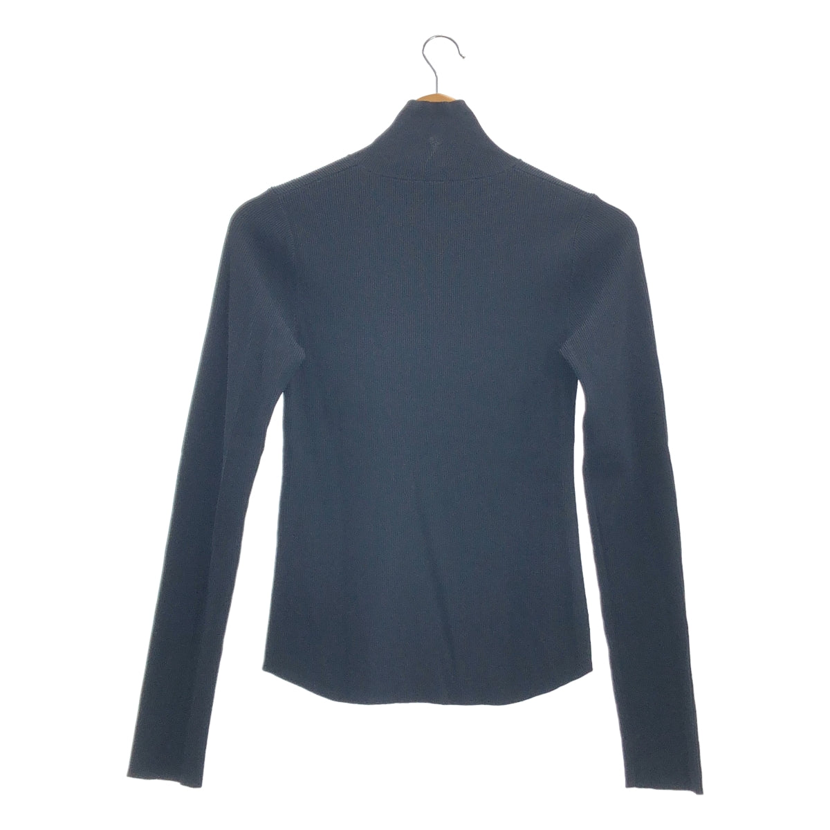 [狀況極佳] NOBLE | 2024 秋冬窄羅紋高領針織衫 | 黑色 | 女款