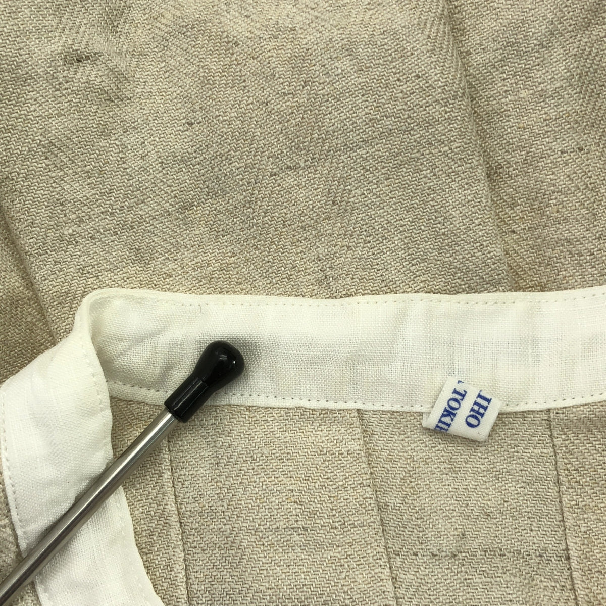 TOKIHO YOSHIDA TOKIHO | 亞麻細褶立領寬鬆襯衫 | 尺寸 1 | 本色 | 女款