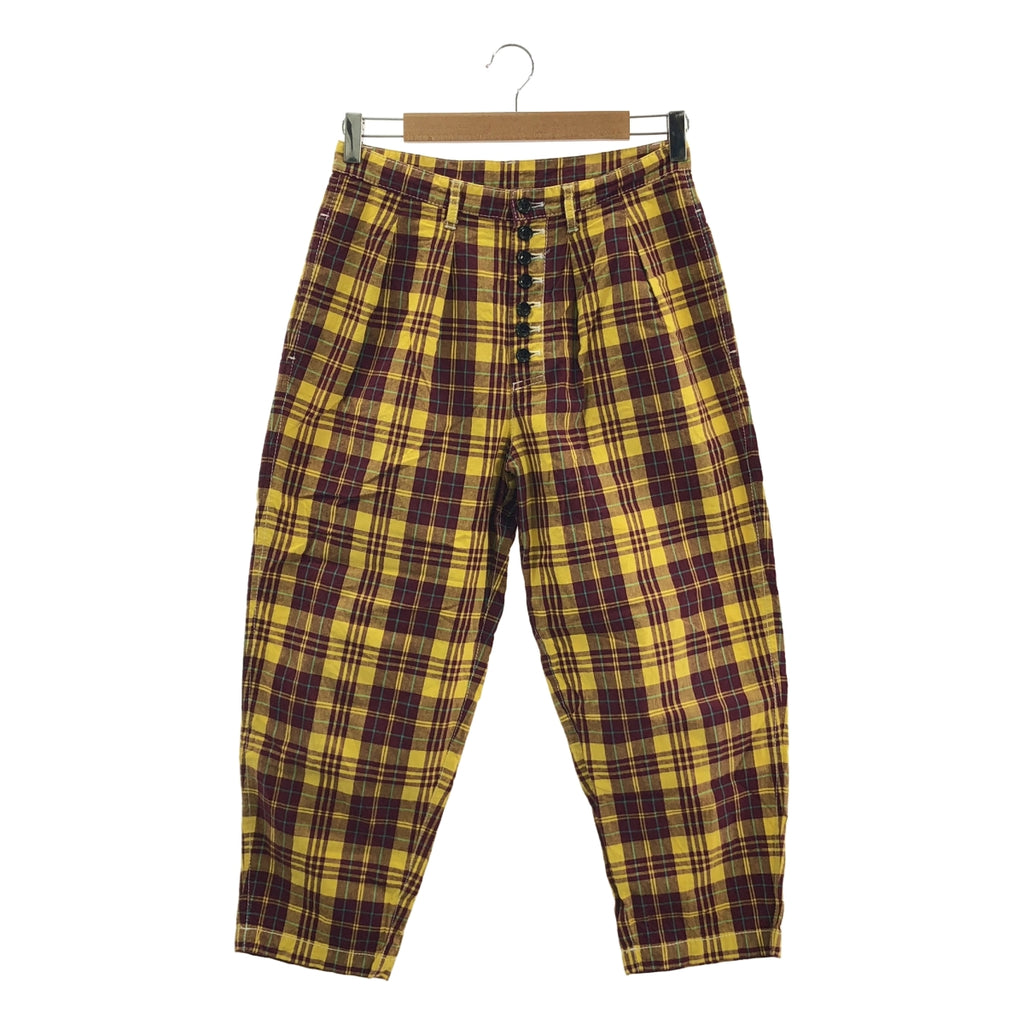 tricot COMME des GARCONS / 트리코콤 데 갤슨 | 2011SS | 코튼 체크 버튼 플라이 팬츠 | S |