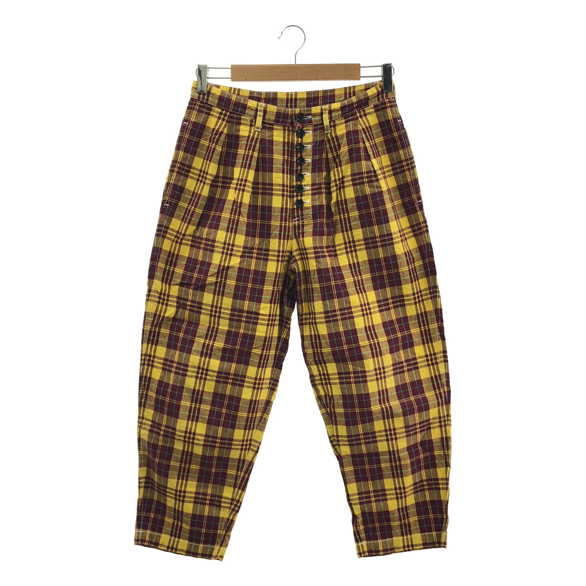 tricot COMME des GARCONS / 트리코콤 데 갤슨 | 2011SS | 코튼 체크 버튼 플라이 팬츠 | S |