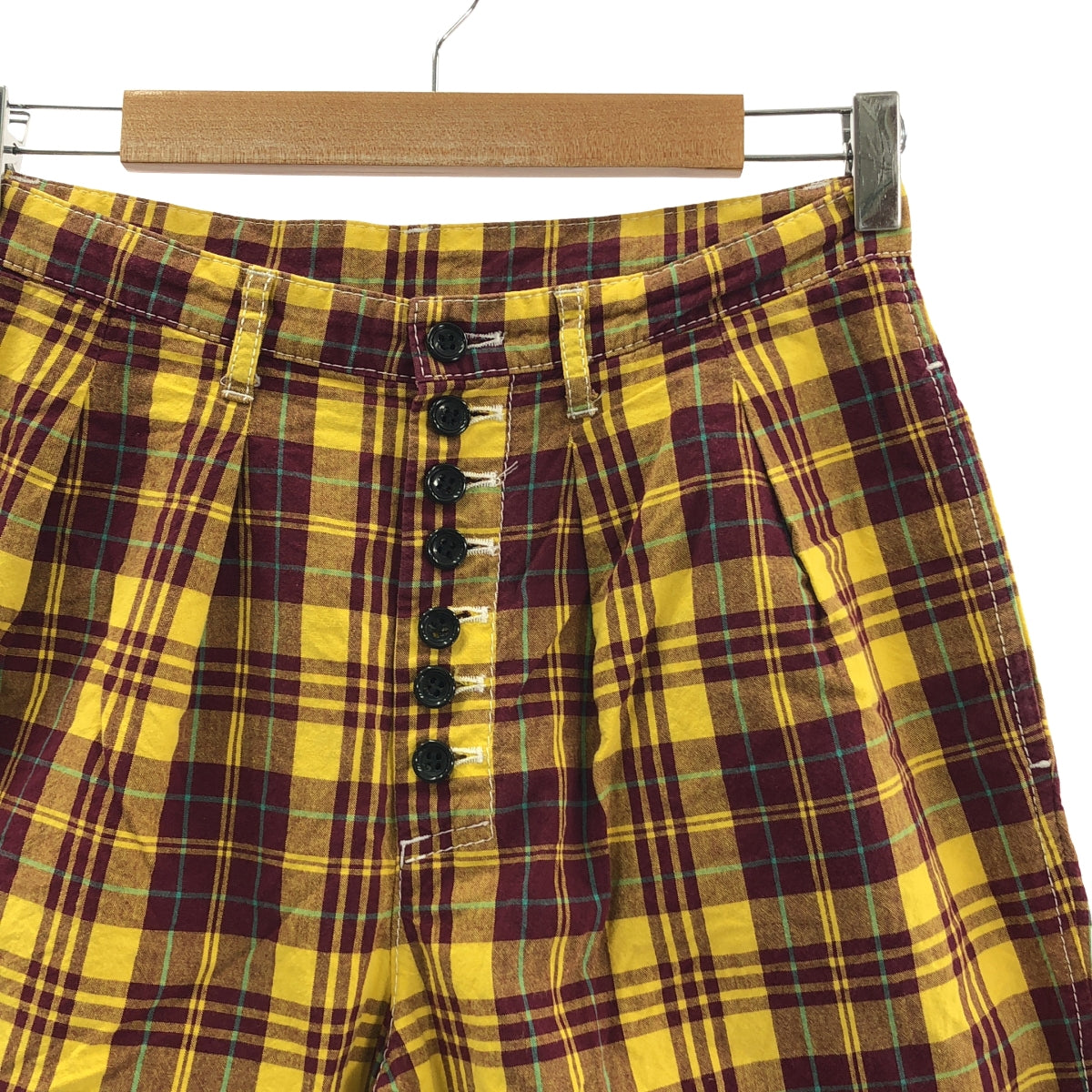 tricot COMME des GARCONS / 트리코콤 데 갤슨 | 2011SS | 코튼 체크 버튼 플라이 팬츠 | S |