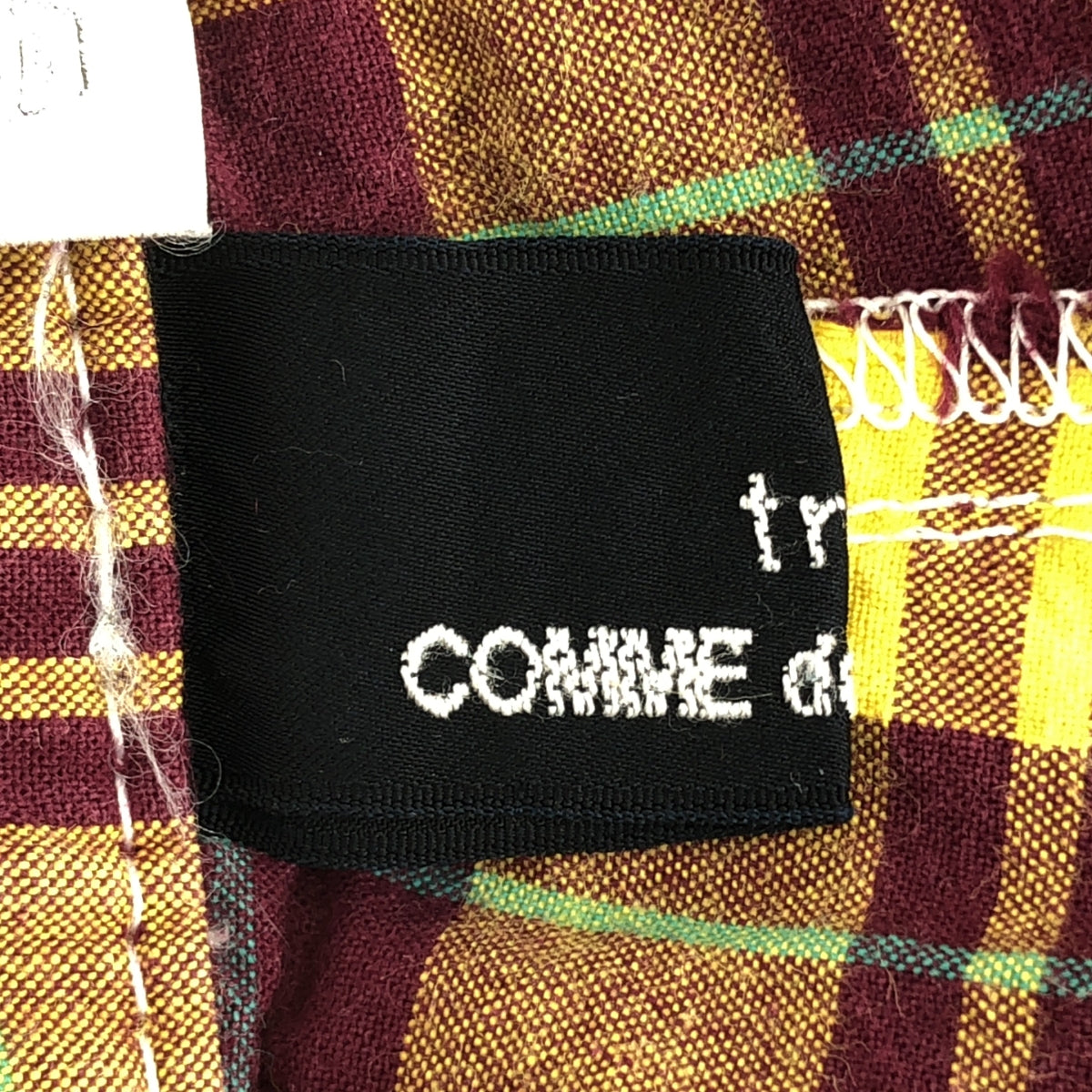 tricot COMME des GARCONS / 트리코콤 데 갤슨 | 2011SS | 코튼 체크 버튼 플라이 팬츠 | S |