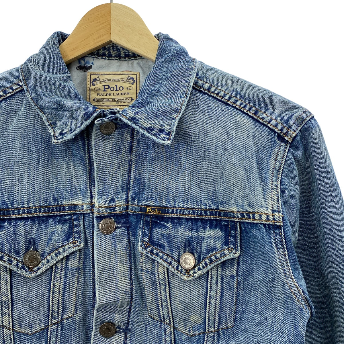 POLO RALPH LAUREN / 폴로랄프로렌 | 폴로베어 프린트 데님 재킷 | XS |
