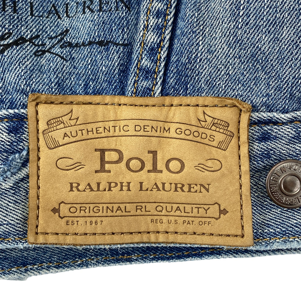 POLO RALPH LAUREN / ポロラルフローレン | ポロベア プリント デニムジャケット | XS | レディース