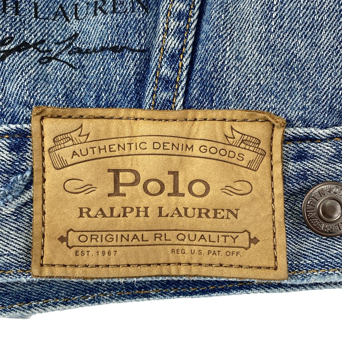 POLO RALPH LAUREN / ポロラルフローレン | ポロベア プリント デニムジャケット | XS | レディース
