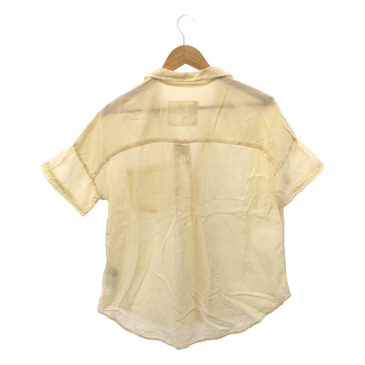 Frank&amp;Eileen | ROSE VOILE Cotton Voile Short Sleeve Blouse | XS | Light Yellow | Women's