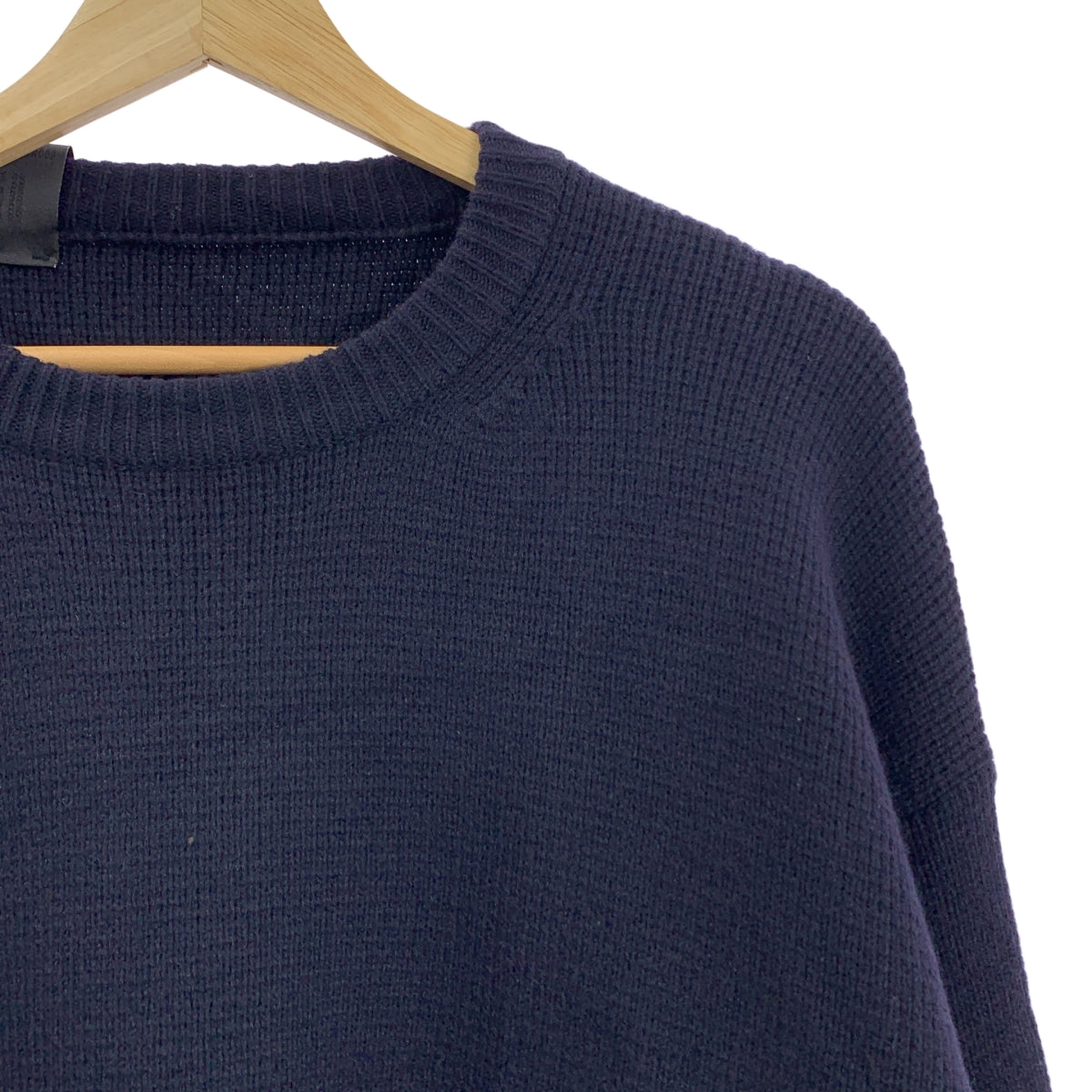 [近全新] N.HOOLYWOOD | 2023 秋冬系列 | COMPILE 羊毛寬鬆針織毛衣 | 40碼 | 深海軍藍 | 男款