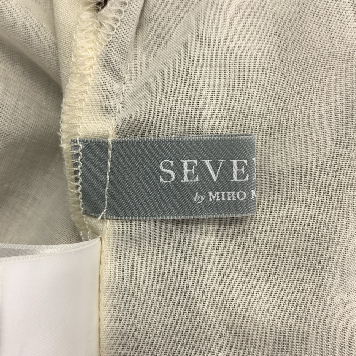 [近全新] SEVEN TEN by MIHO KAWAHITO | 棉質荷葉邊波點兩穿洋裝 | S碼 | 棕色 | 女款