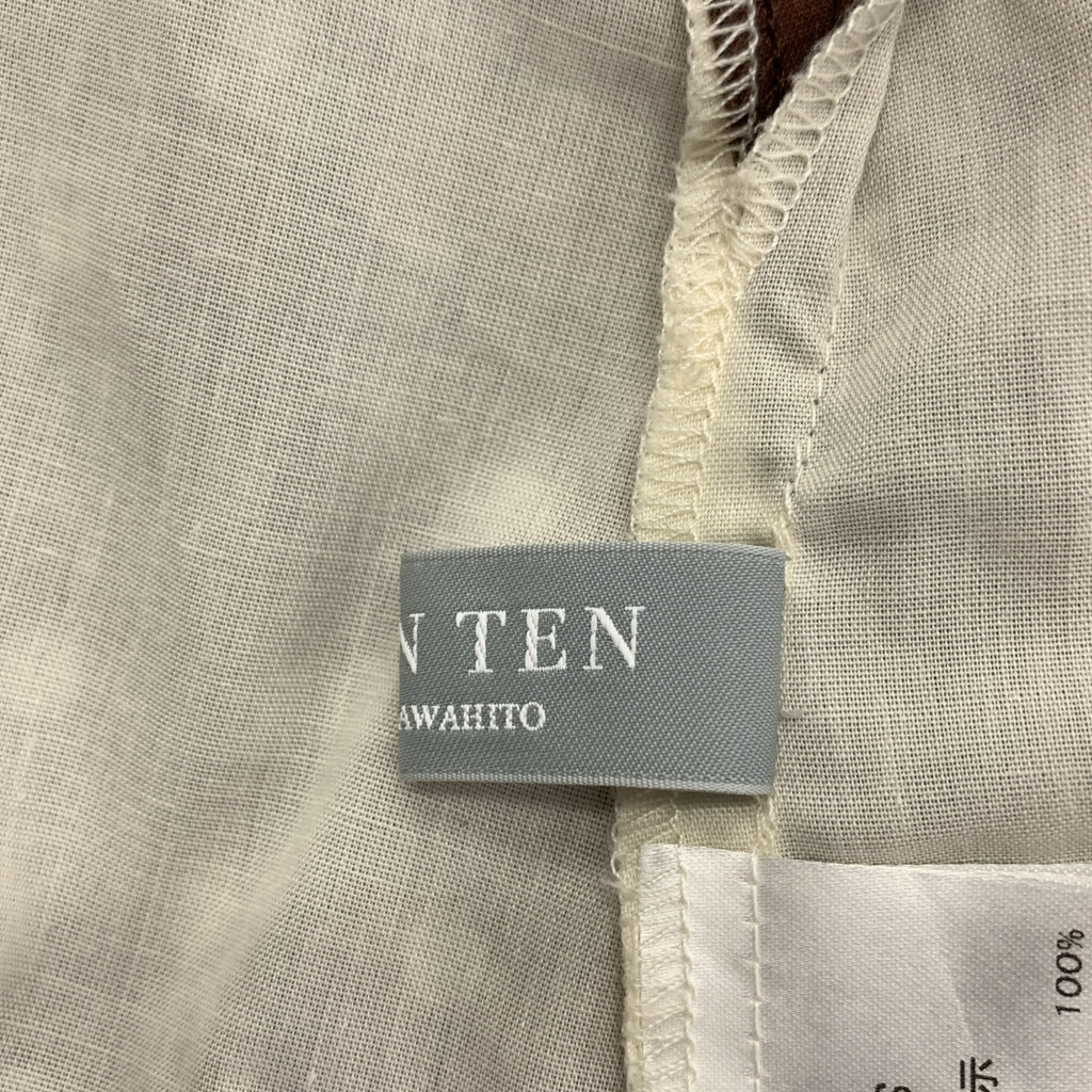 【美品】  SEVEN TEN by MIHO KAWAHITO / セブンテンバイミホカワヒト | コットン フリル ドット 2WAY ワンピース | S | ブラウン | レディース