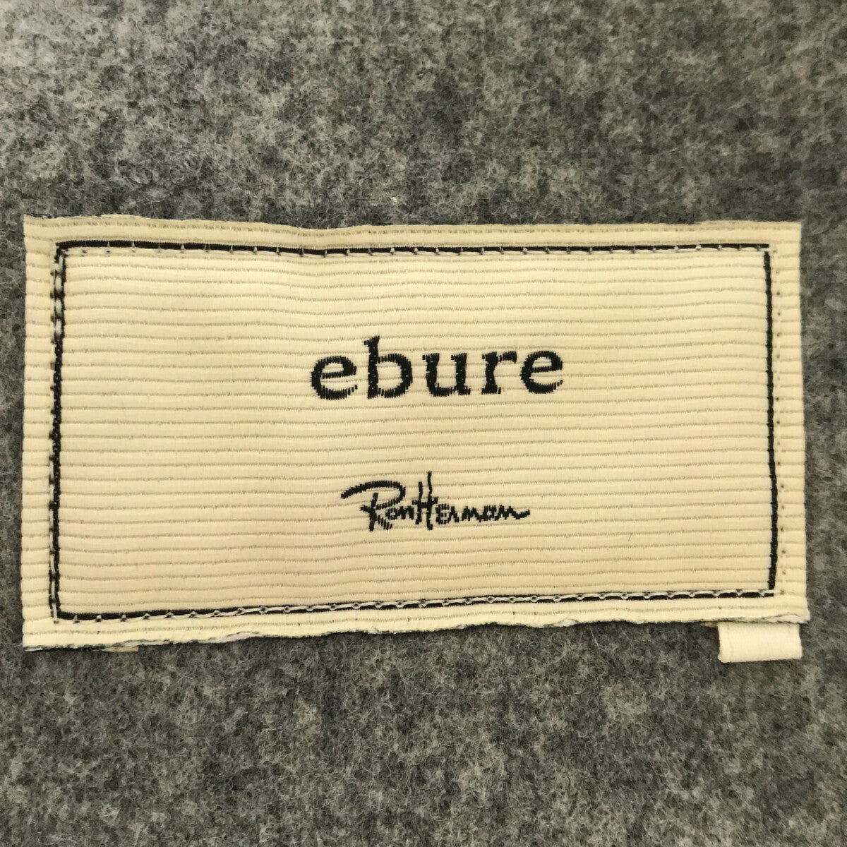 [Beautiful Condition] ebure | Wool Melton Bonded Buttonless Long Chester Coat | Size 36 | Grey | Women's