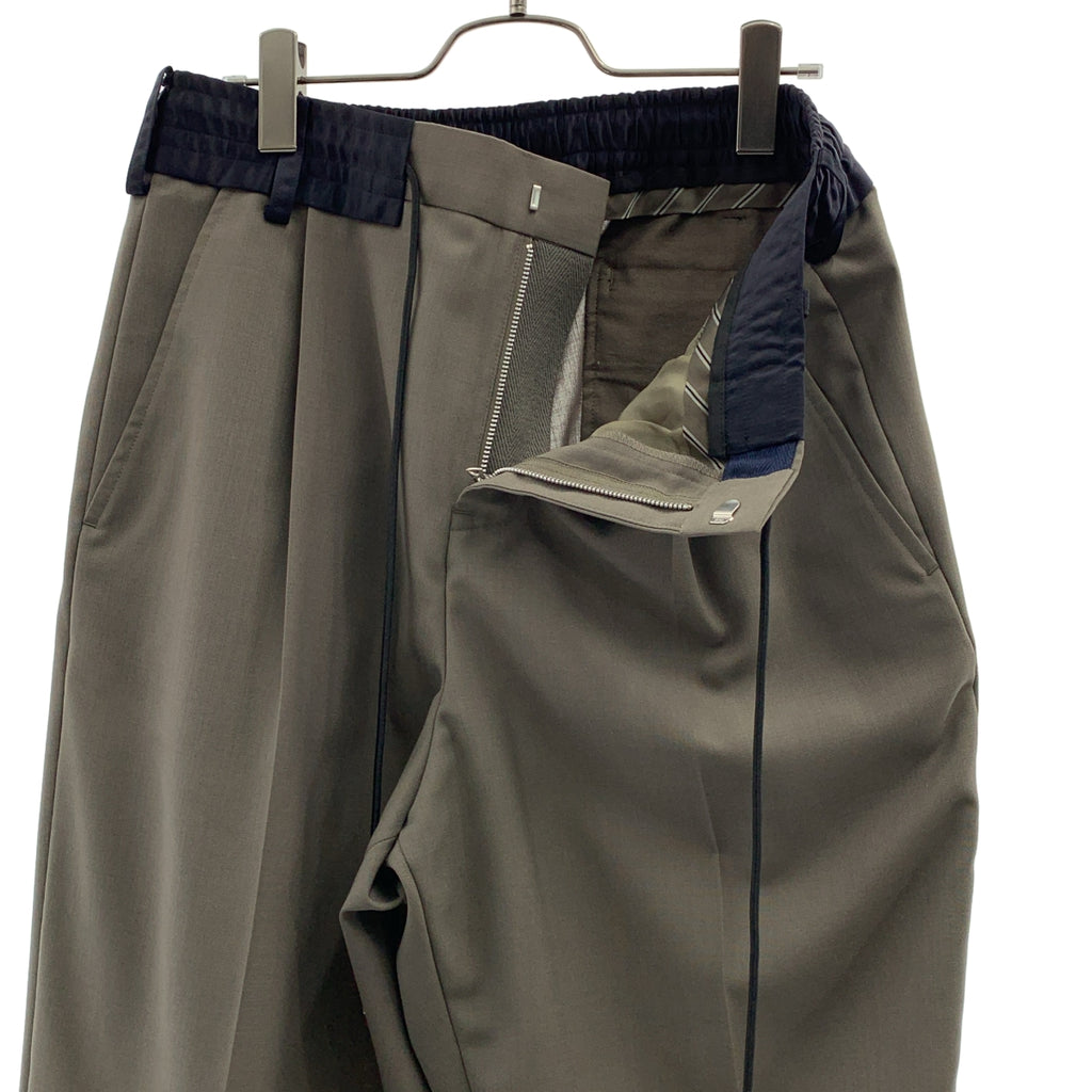 【미품】 sacai / 사카이 | 2023SS | Suiting Pants / 드로스트링 슈팅 팬츠 | 2 | 그레이계 |