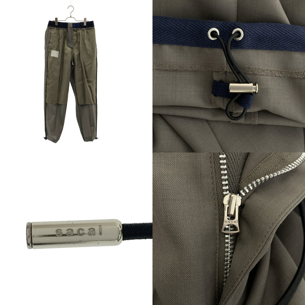 【미품】 sacai / 사카이 | 2023SS | Suiting Pants / 드로스트링 슈팅 팬츠 | 2 | 그레이계 |