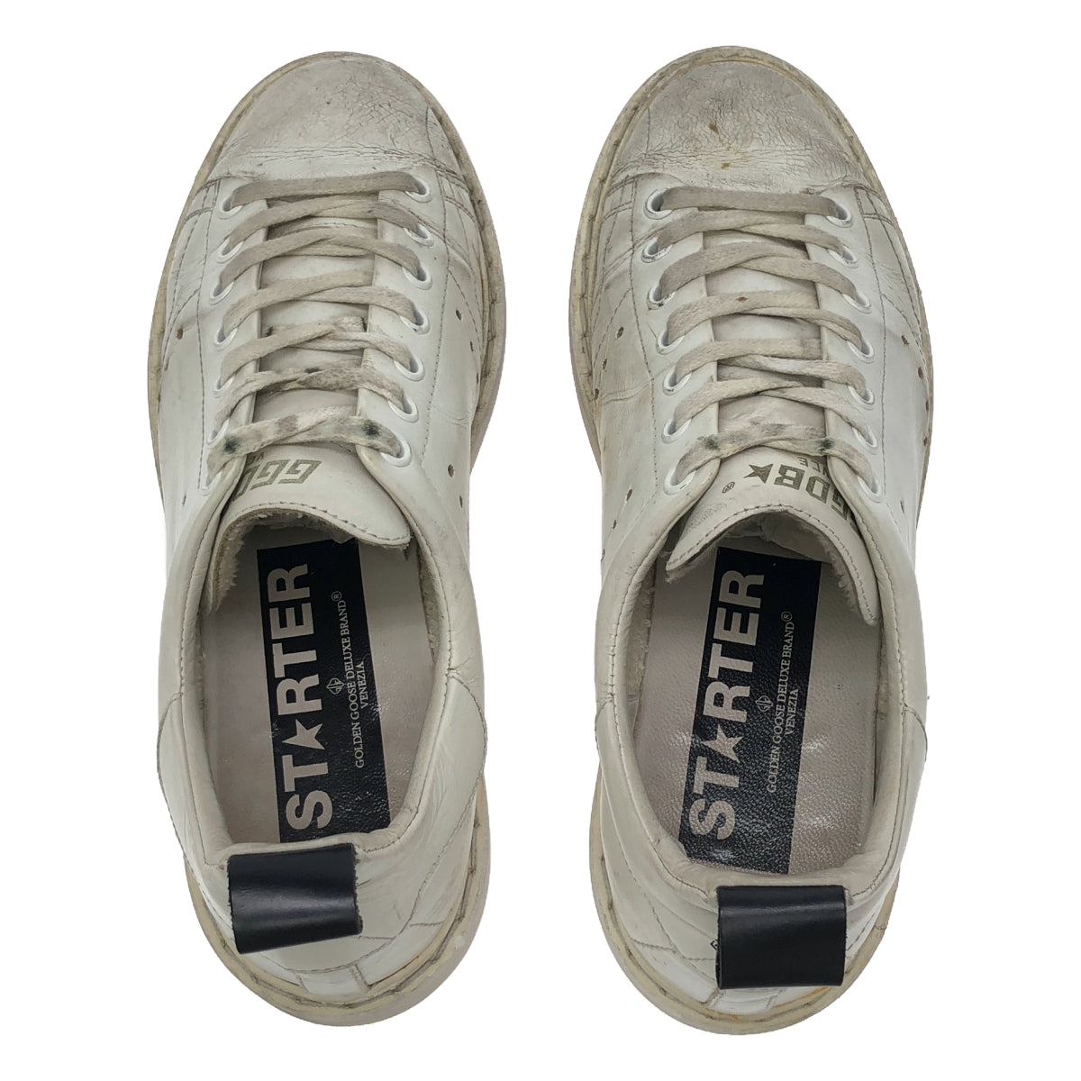 GOLDEN GOOSE | STARTER Distressed Leather Sneakers | Size 37 | Women's