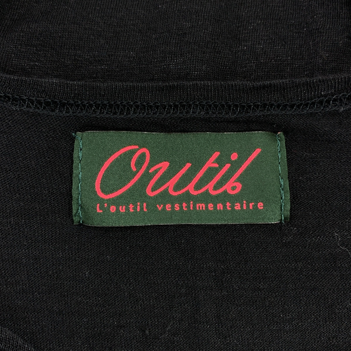 OUTIL / ウティ | TORICOT HABAS リネン トリコット ハバス カットソー | 0 | ブラック | メンズ