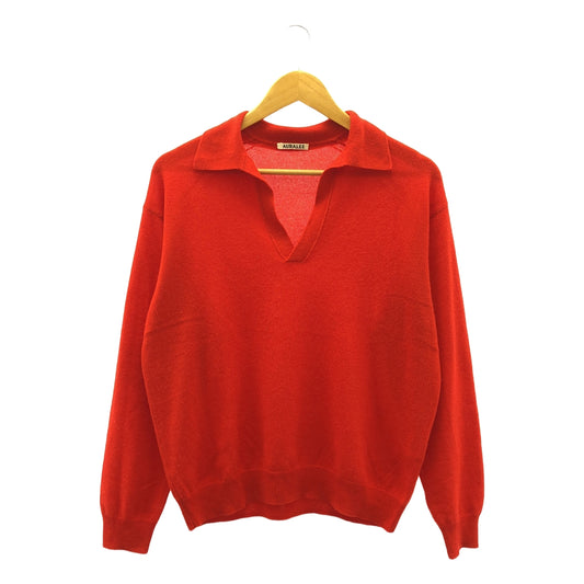 AURALEE / 오라리 | 2024SS | SUPER FINE CASHMERE SILK KNIT SKIPPER POLO 폴로 니트 | 1 | 여성