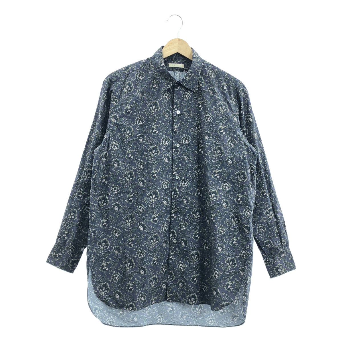 HEUGN / 유겐 | 2022AW | Print James / 총무늬 코튼 플라워 프린트 레귤러 컬러 셔츠 | 1 |