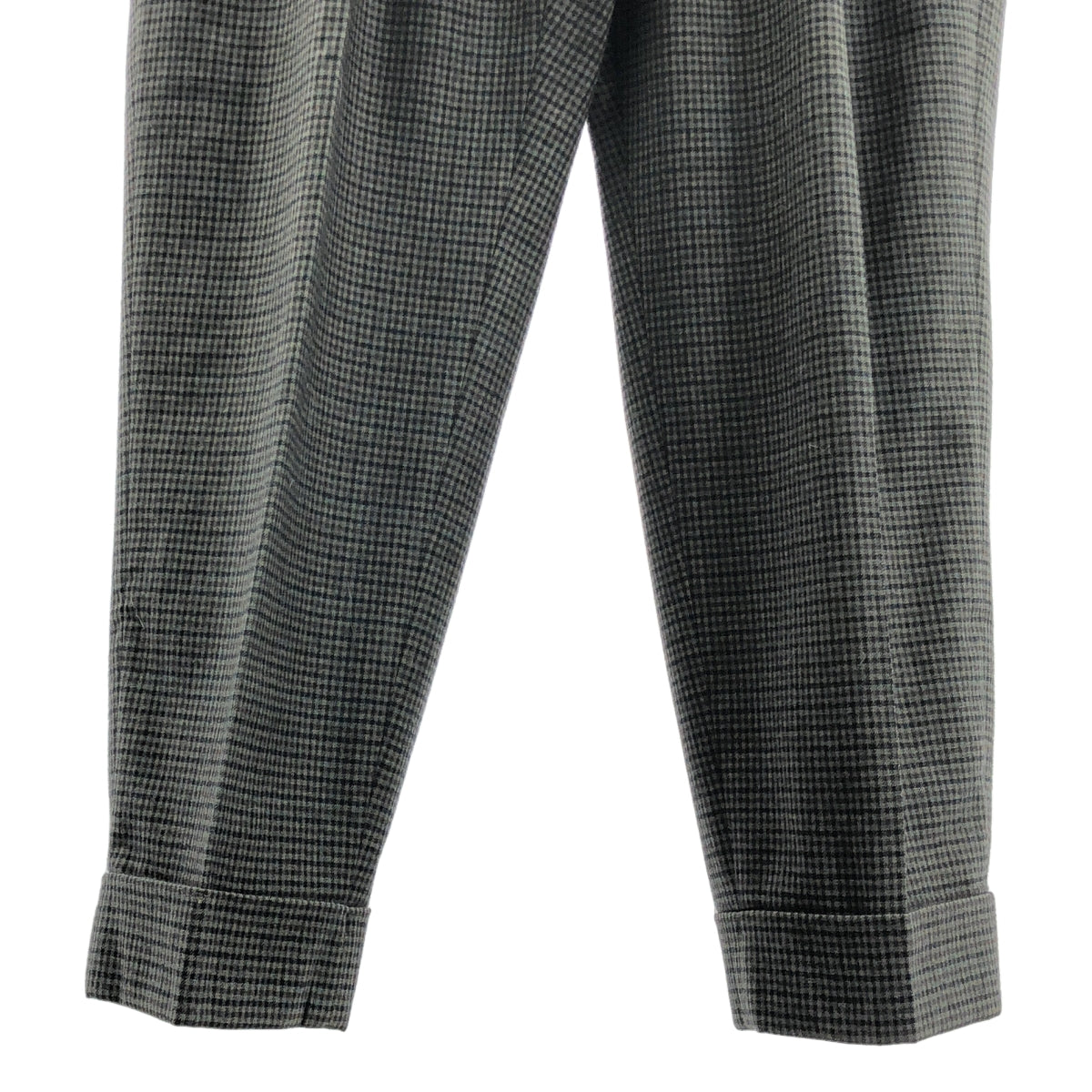 Phlannel | 羊毛彈性格紋雙褶休閒褲 | 3碼 | 灰色 | 男款