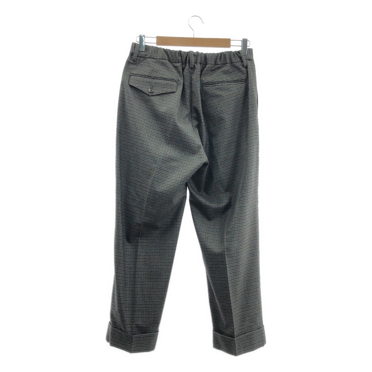 Phlannel | 羊毛彈性格紋雙褶休閒褲 | 3碼 | 灰色 | 男款