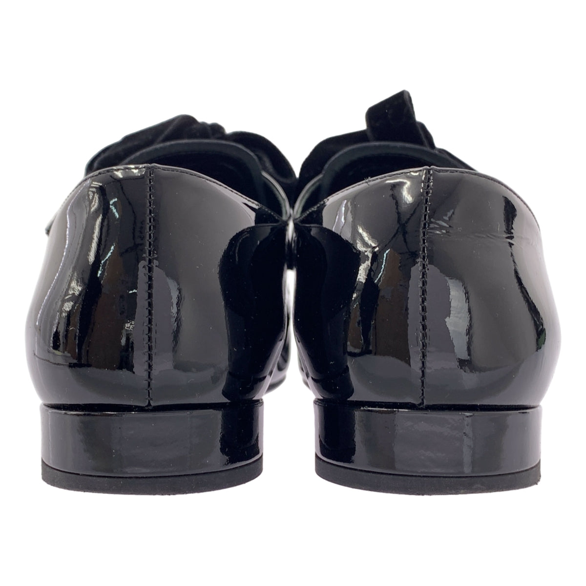[狀況極佳] PRADA | 漆皮緞帶正裝鞋 | 尺寸 35 1/2 | 黑色 | 女款