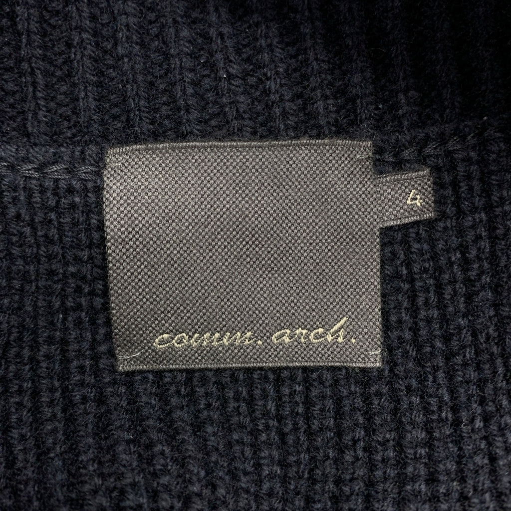 comm.arch. / コムアーチ | ウール リブ ハイネック ニット | 4 | ネイビー | メンズ