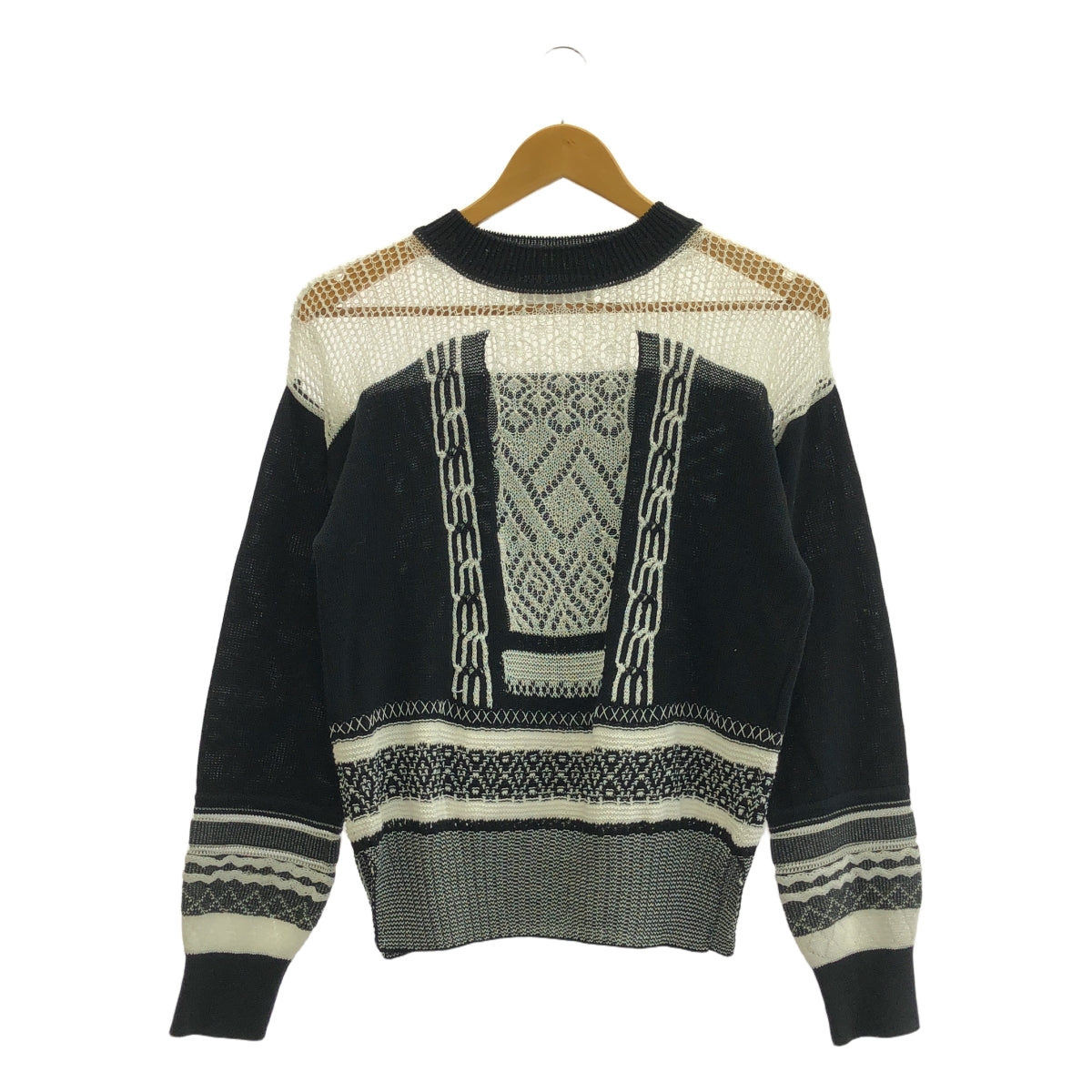 Mame Kurogouchi / マメクロゴウチ | 2020 | シアーレース透かし編みニット | 1 | ブラック | レディース